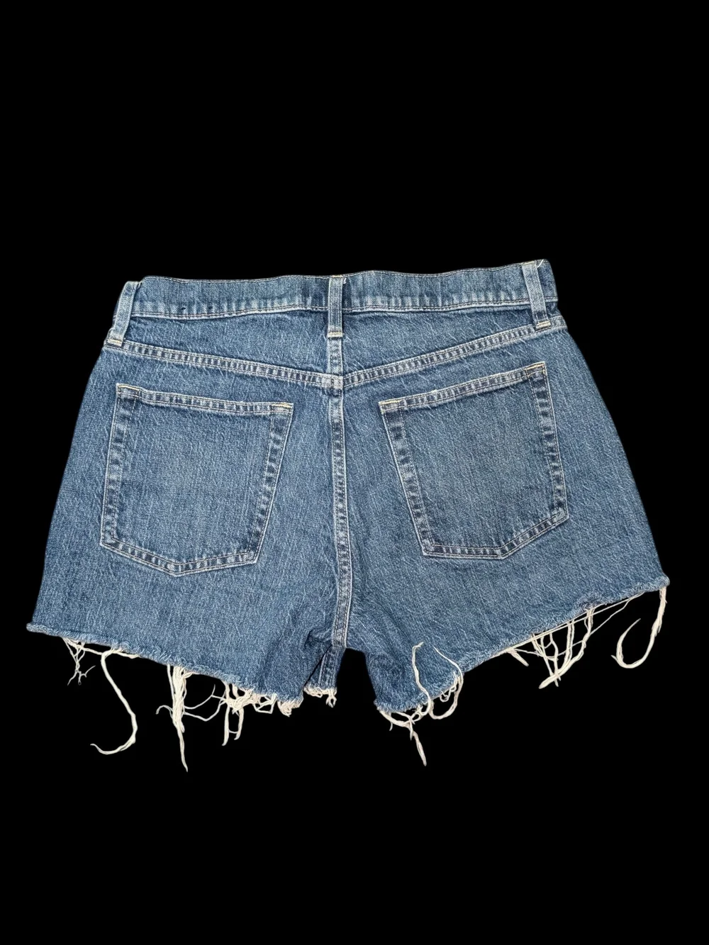 GAP Women's 8 Distressed High-rise Cheeky Cutoff Denim Shorts Button Fly